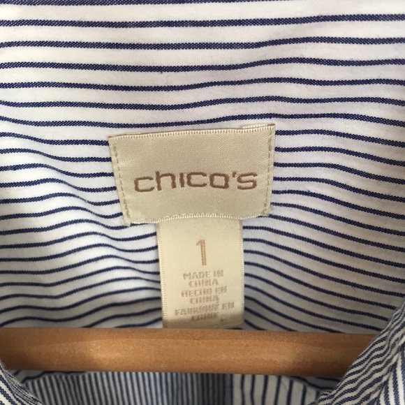 Patchwork button up shirt in blue and white - Picture 2 of 4